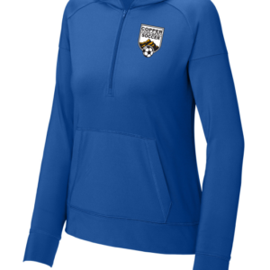 Women's Sport-Tek half Zip Hoodie blue