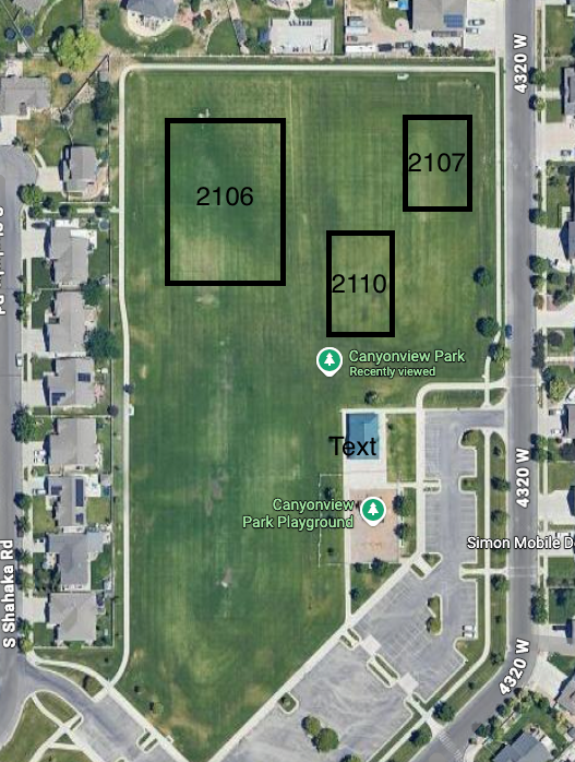 Copper Mountain Soccer Canyonview Park field numbers